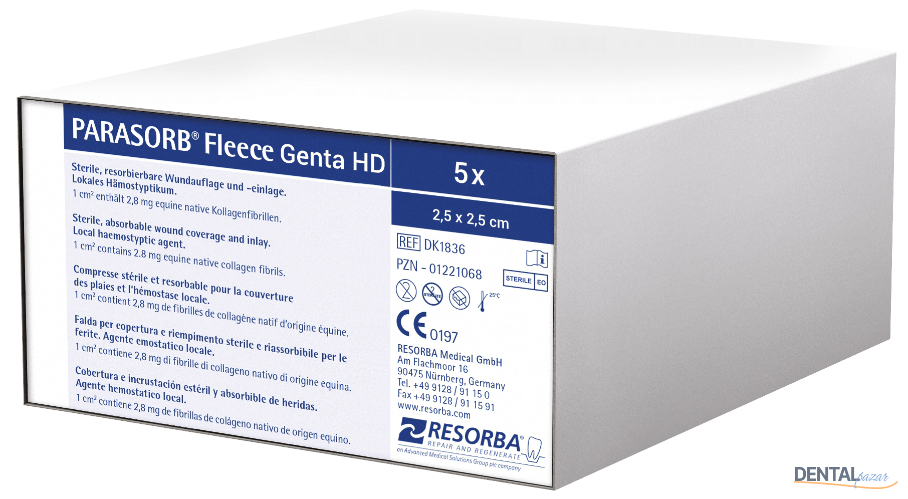 Parasorb Fleece Genta HD Antibiyotikli Collagen Sünger - Antibiyotikli Membran