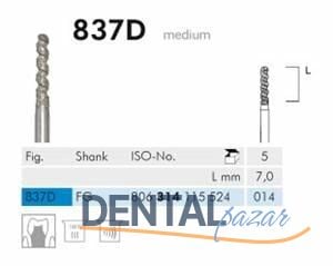 837D Sentetik Elmas Frez - 5 Adet - Silindir