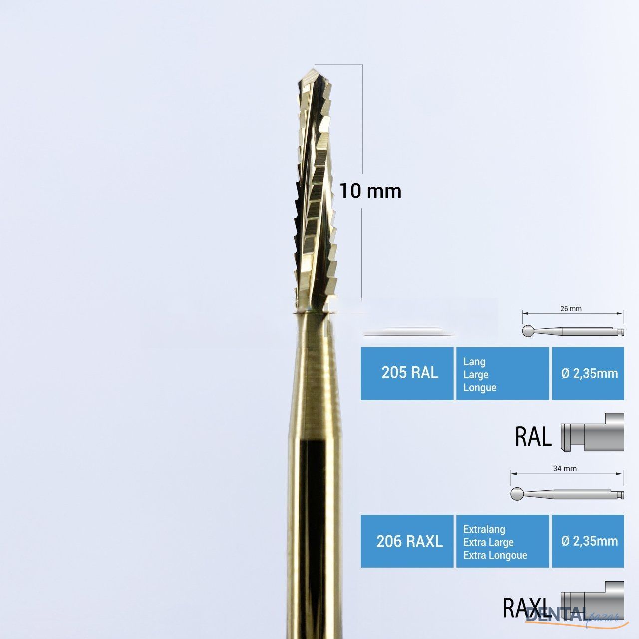 Titanyum Carpide Lindemann Cerrahi Frez - 166 RAL - RAXL
