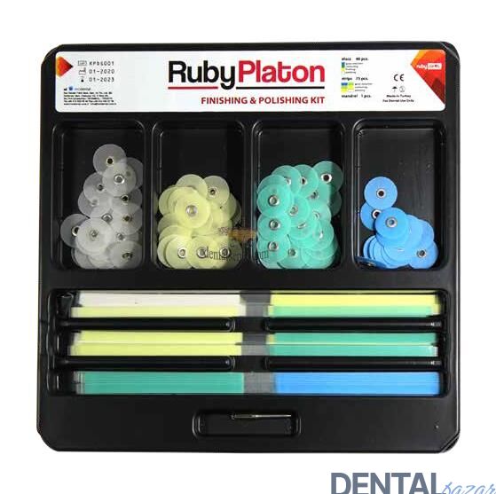 RubyDent RubyPlaton Polisaj Kiti (Disk-Strips) 80 Li