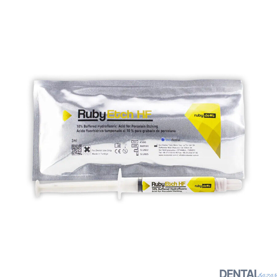 RubyDent Ruby Etch Hf Porselen Asit 2 x 3ml