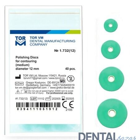 TOR Kompozit Parlatma Diski Refil Yeşil no:1732 - 14 mm