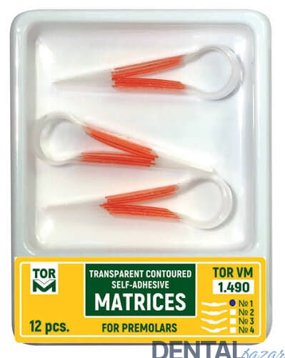 Tor VM Konturlu Kendinden Yapışkanlı Şeffaf Matrix Bantlar (Premolar) No.3/4  No: 1.490