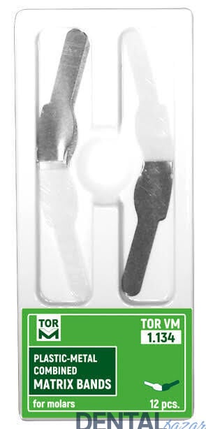 Tor Vm Molar İçin Plastik-Metal Kombine Matris Bantları No: 1.134
