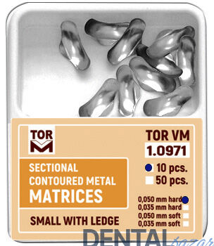 Tor VM Bölgesel Konturlu Metal Matrix (Small ve Çıkıntılı) 0,050mm Sert   No: 1.0971