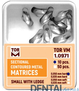 Tor VM Bölgesel Konturlu Metal Matrix (Small ve Çıkıntılı) 0,050mm Sert   No: 1.0971