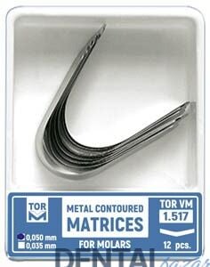 Tor VM Metal Konturlu Matrix (Molar)  0,050mm No: 1.517