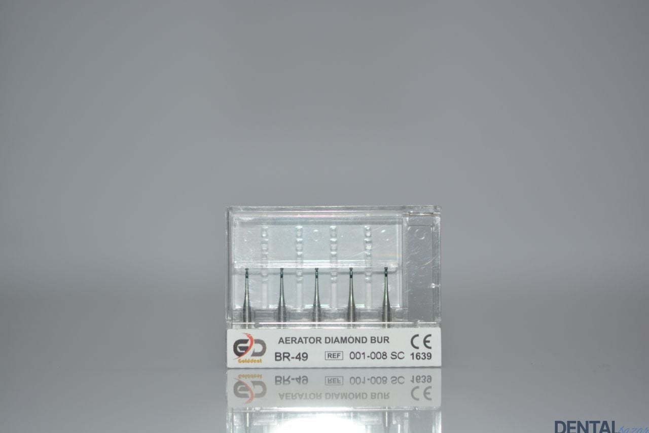 Golddent Elmas Frez BR-49 - 001-008 SC - Yuvarlak (Siyah Kuşak)