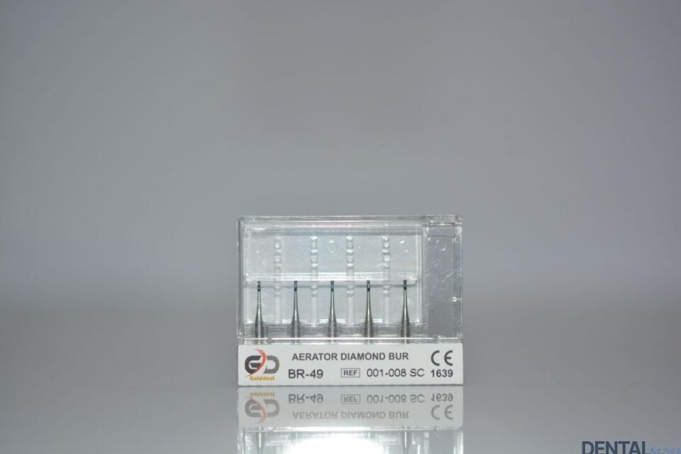 Golddent Elmas Frez BR-49 - 001-008 SC - Yuvarlak (Siyah Kuşak)