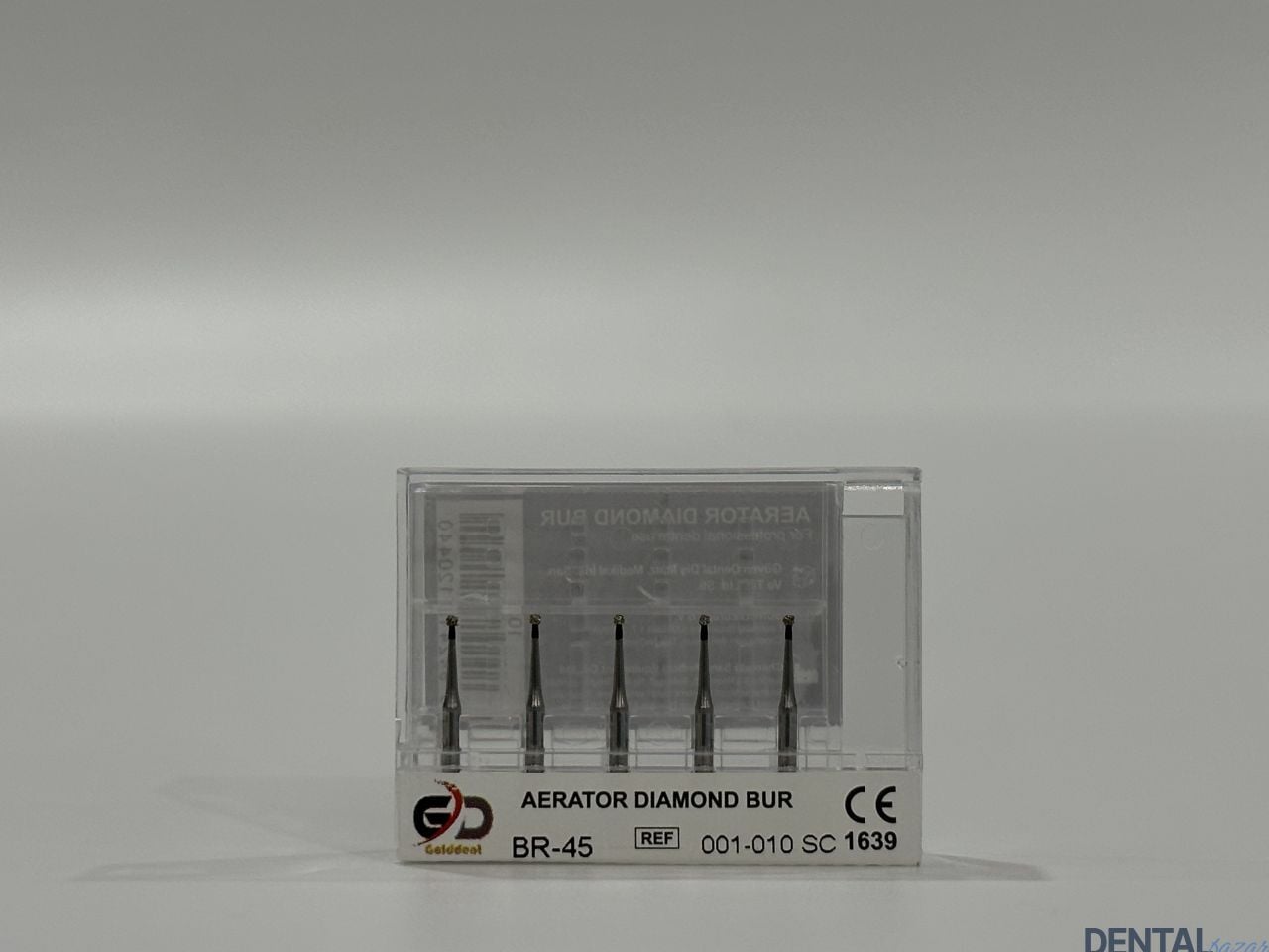 Golddent Elmas Frez BR-45 - 001-010 SC - Yuvarlak (Siyah Kuşak)