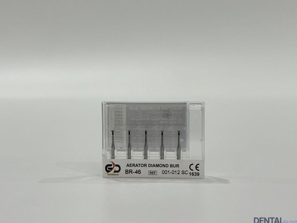 Golddent Elmas Frez BR-46 - 001-012 SC - Yuvarlak (Siyah Kuşak)