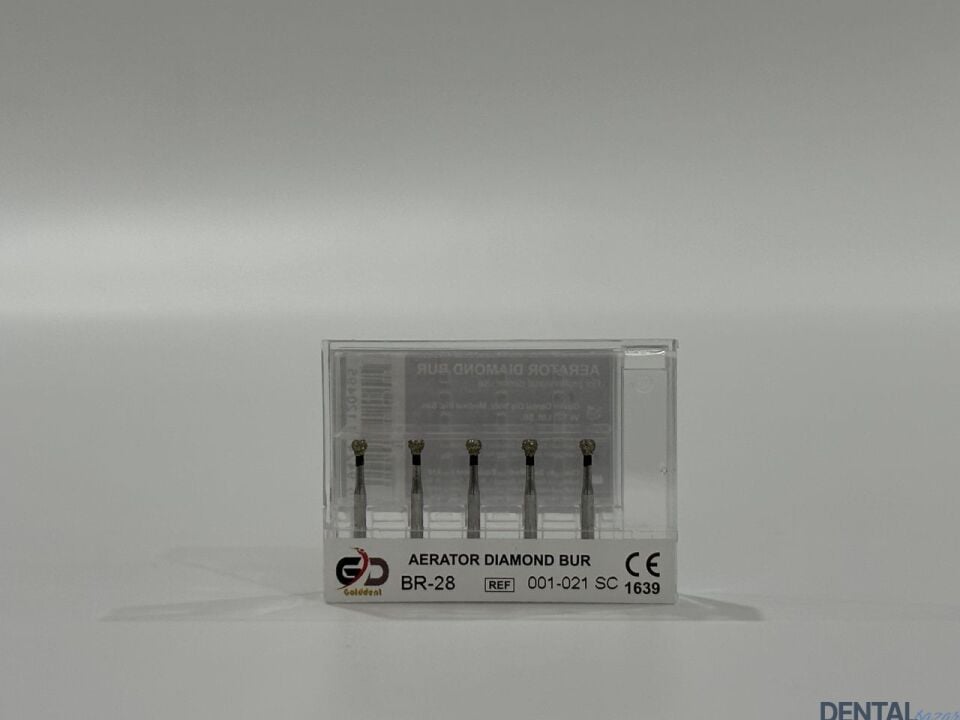 Golddent Elmas Frez BR-28 - 001-021 SC - Yuvarlak (Siyah Kuşak)