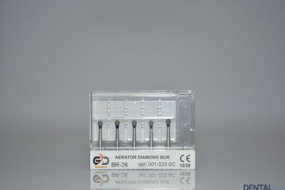 Golddent Elmas Frez BR-26 - 001-023 SC - Yuvarlak (Siyah Kuşak)