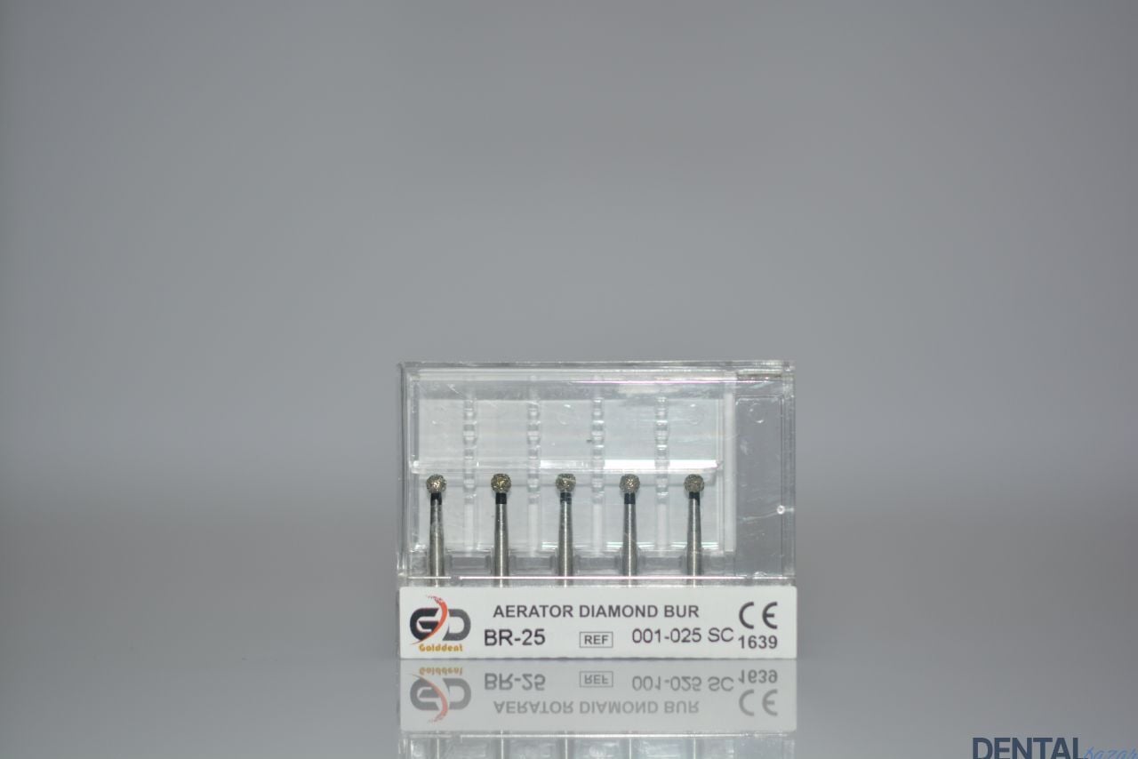 Golddent Elmas Frez BR-25 - 001-025 SC - Yuvarlak (Siyah Kuşak)