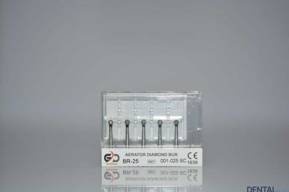 Golddent Elmas Frez BR-25 - 001-025 SC - Yuvarlak (Siyah Kuşak)