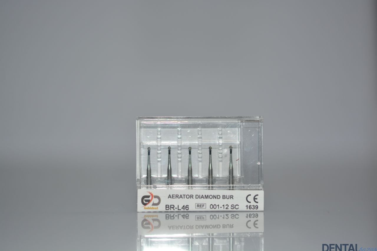 Golddent Elmas Frez BR-L46 - 001-012 SC - Yuvarlak (Siyah Kuşak)