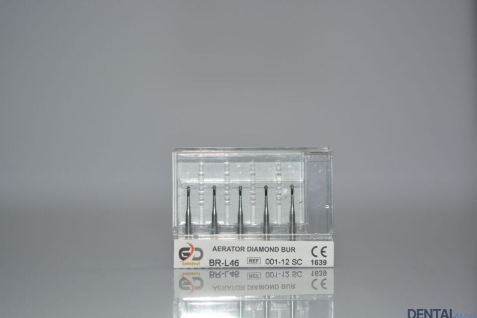 Golddent Elmas Frez BR-L46 - 001-012 SC - Yuvarlak (Siyah Kuşak)