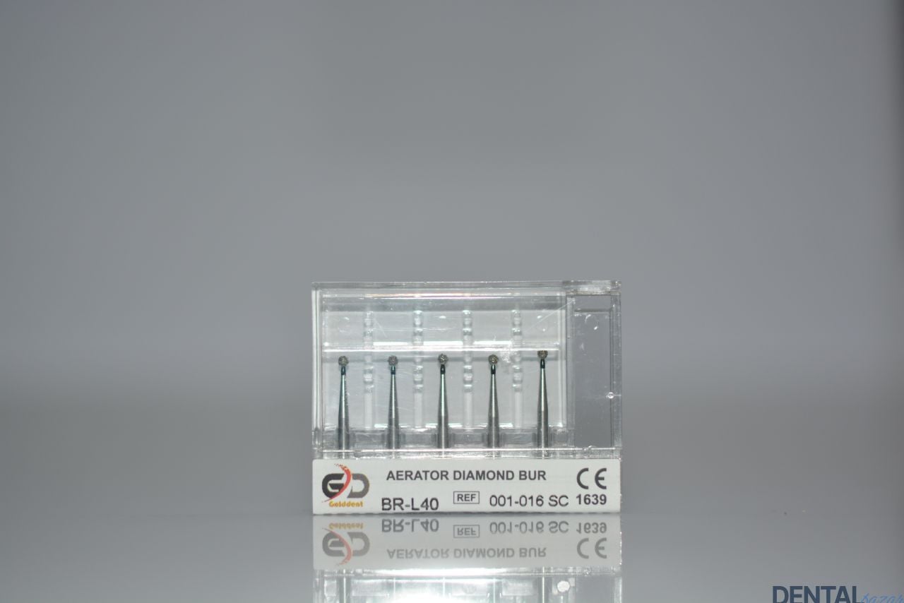 Golddent Elmas Frez BR-L40 - 001-016 SC - Yuvarlak (Siyah Kuşak)