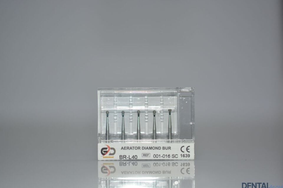 Golddent Elmas Frez BR-L40 - 001-016 SC - Yuvarlak (Siyah Kuşak)