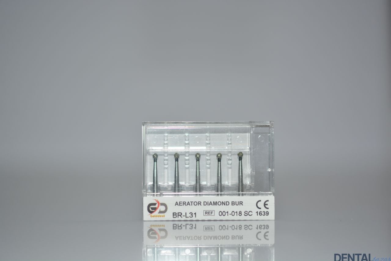 Golddent Elmas Frez BR-L31 - 001-018 SC - Yuvarlak (Siyah Kuşak)