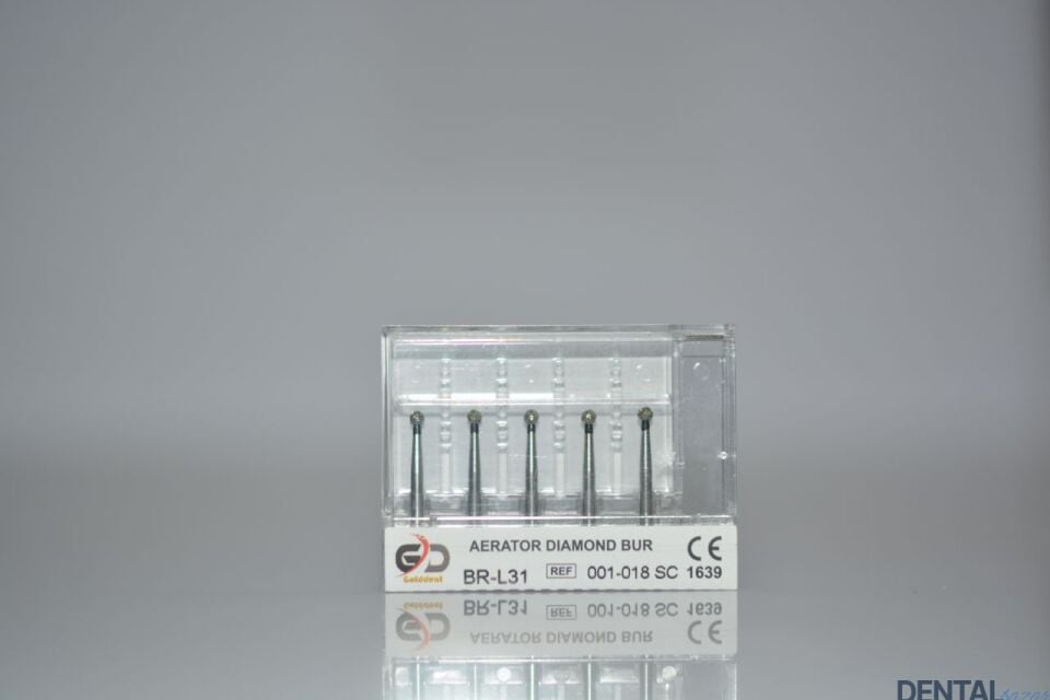 Golddent Elmas Frez BR-L31 - 001-018 SC - Yuvarlak (Siyah Kuşak)