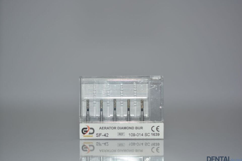 Golddent Elmas Frez SF-42 - 109-014 SC - Düz Uçlu Silindir (Siyah Kuşak)