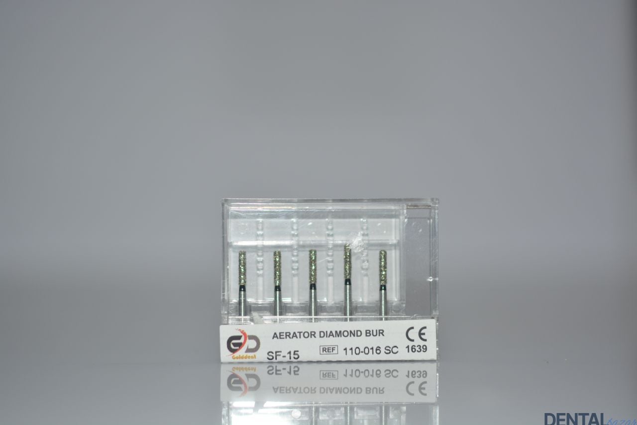 Golddent Elmas Frez SF-15 - 110-016 SC - Düz Uçlu Silindir (Siyah Kuşak)