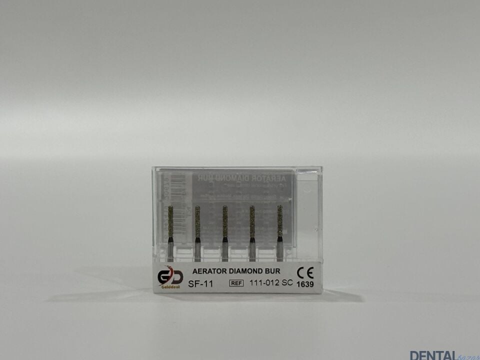 Golddent Elmas Frez SF-11 - 111-012 SC - Düz Uçlu Silindir (Siyah Kuşak)