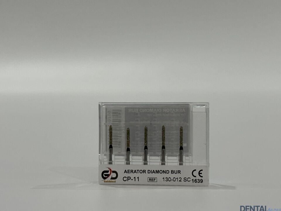 Golddent Elmas Frez CP-11 - 130-012 SC - Sivri Uçlu Silindir (Siyah Kuşak)