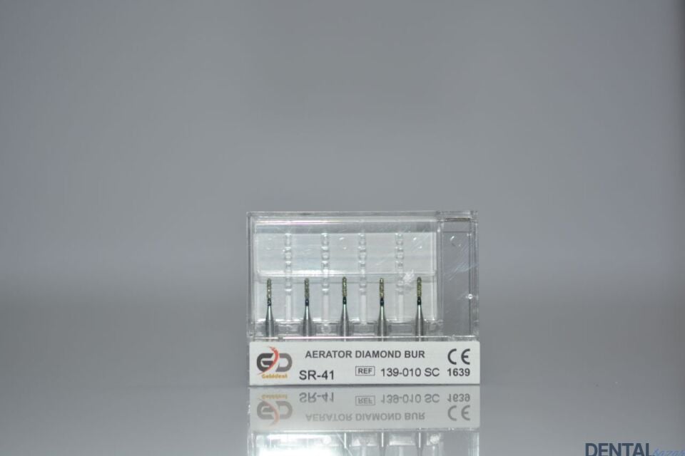 Golddent Elmas Frez SR-41 - 139-010 SC - Yuvarlak Uçlu Silindir (Siyah Kuşak)