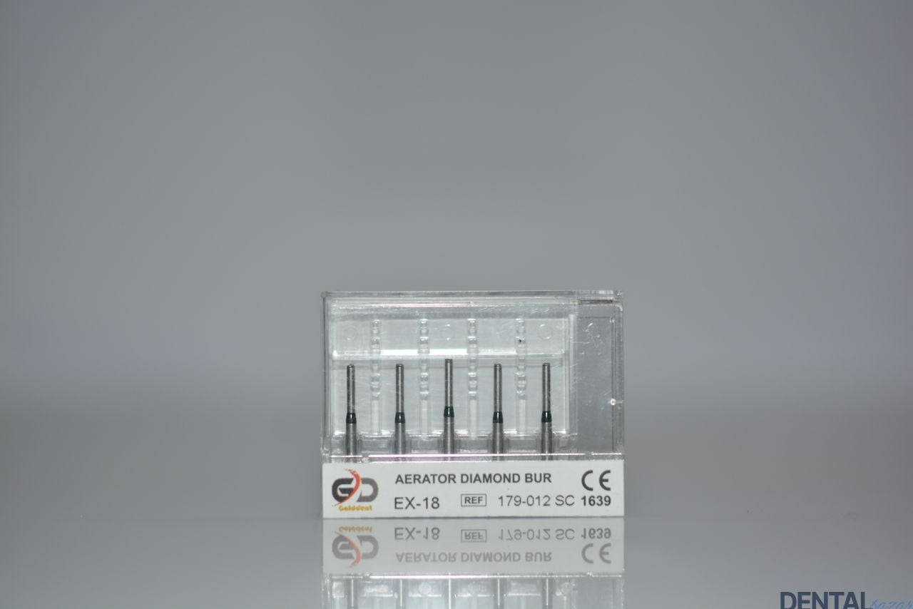 Golddent Elmas Frez EX-18 - 179-012 SC - Uç Kesim (Siyah Kuşak)