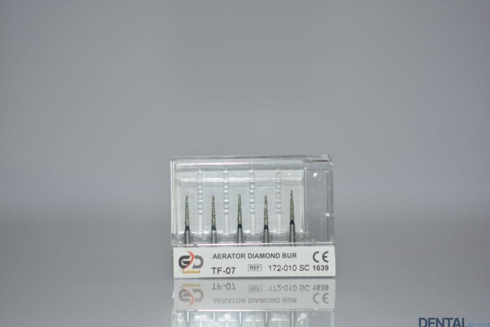 Golddent Elmas Frez TF-07 - 172-010 SC - Düz Uçlu Konik (Siyah Kuşak)