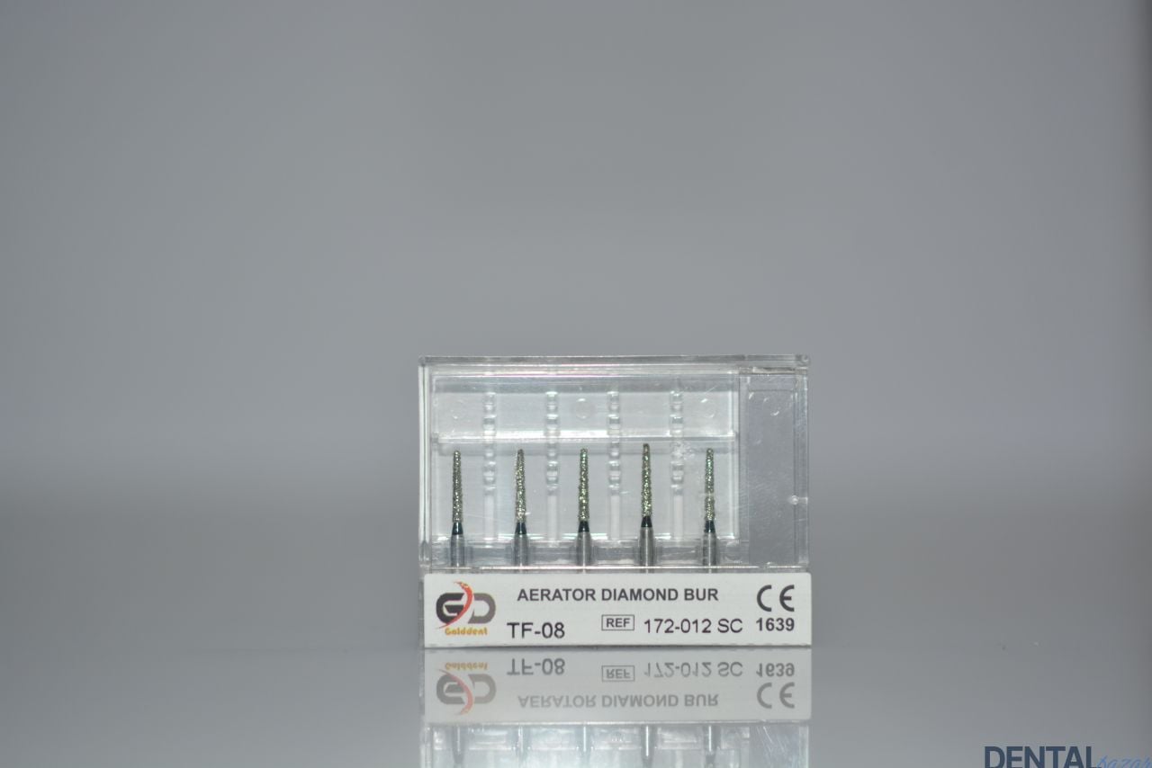 Golddent Elmas Frez TF-08 - 172-012 SC - Düz Uçlu Konik (Siyah Kuşak)