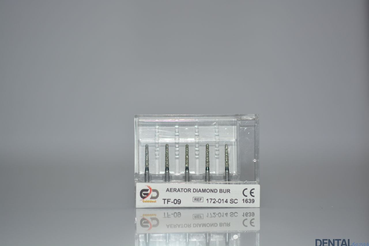 Golddent Elmas Frez TF-09 - 172-014 SC - Düz Uçlu Konik (Siyah Kuşak)