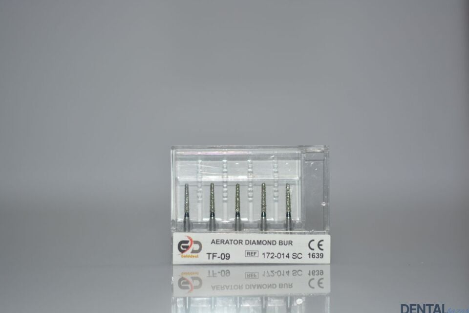 Golddent Elmas Frez TF-09 - 172-014 SC - Düz Uçlu Konik (Siyah Kuşak)