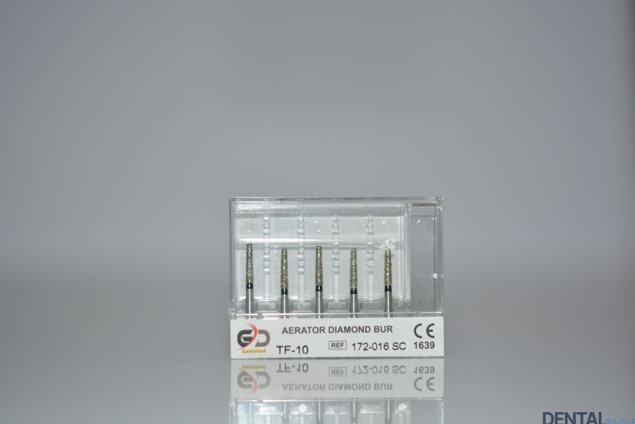 Golddent Elmas Frez TF-10 - 172-016 SC - Düz Uçlu Konik (Siyah Kuşak)