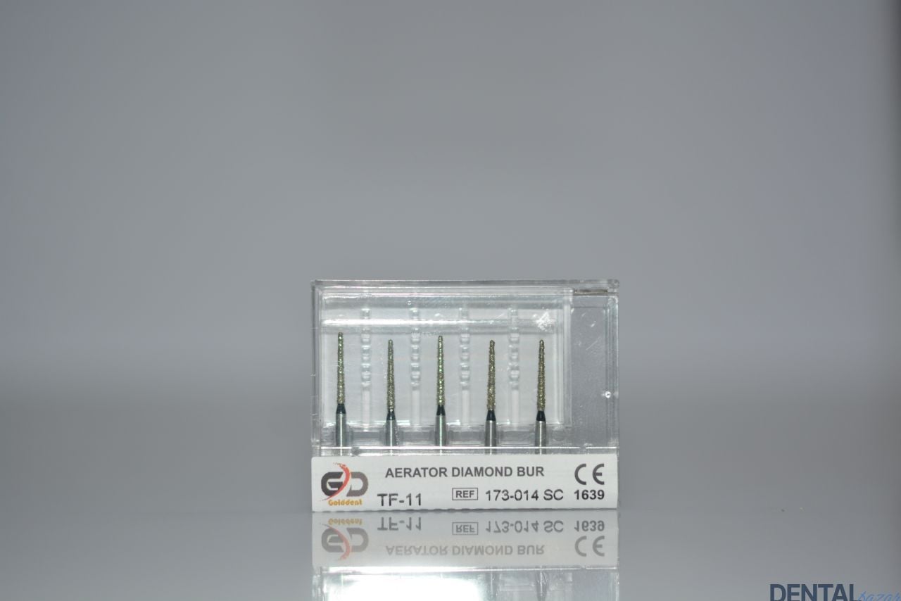 Golddent Elmas Frez TF-11 - 173-014 SC - Düz Uçlu Konik (Siyah Kuşak)