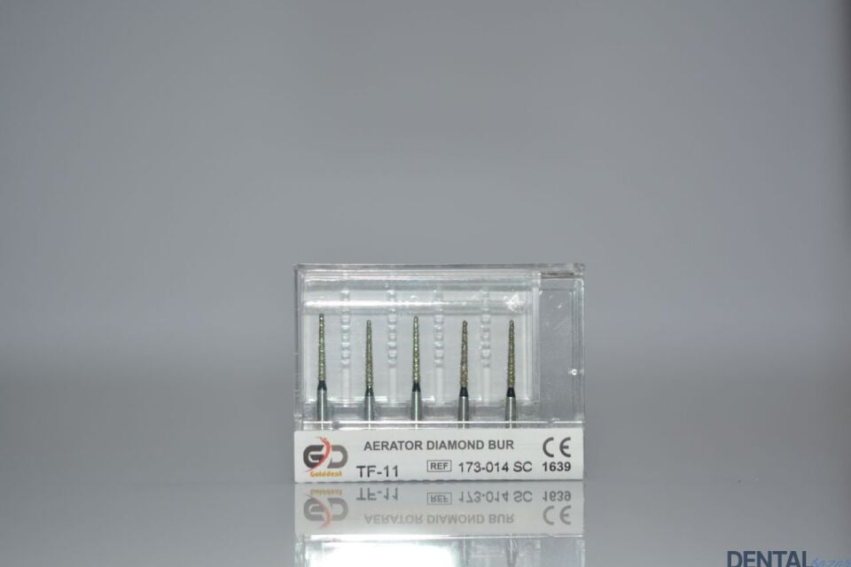 Golddent Elmas Frez TF-11 - 173-014 SC - Düz Uçlu Konik (Siyah Kuşak)