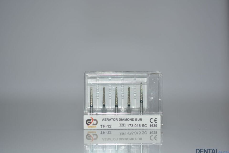 Golddent Elmas Frez TF-12 - 173-016 SC - Düz Uçlu Konik (Siyah Kuşak)