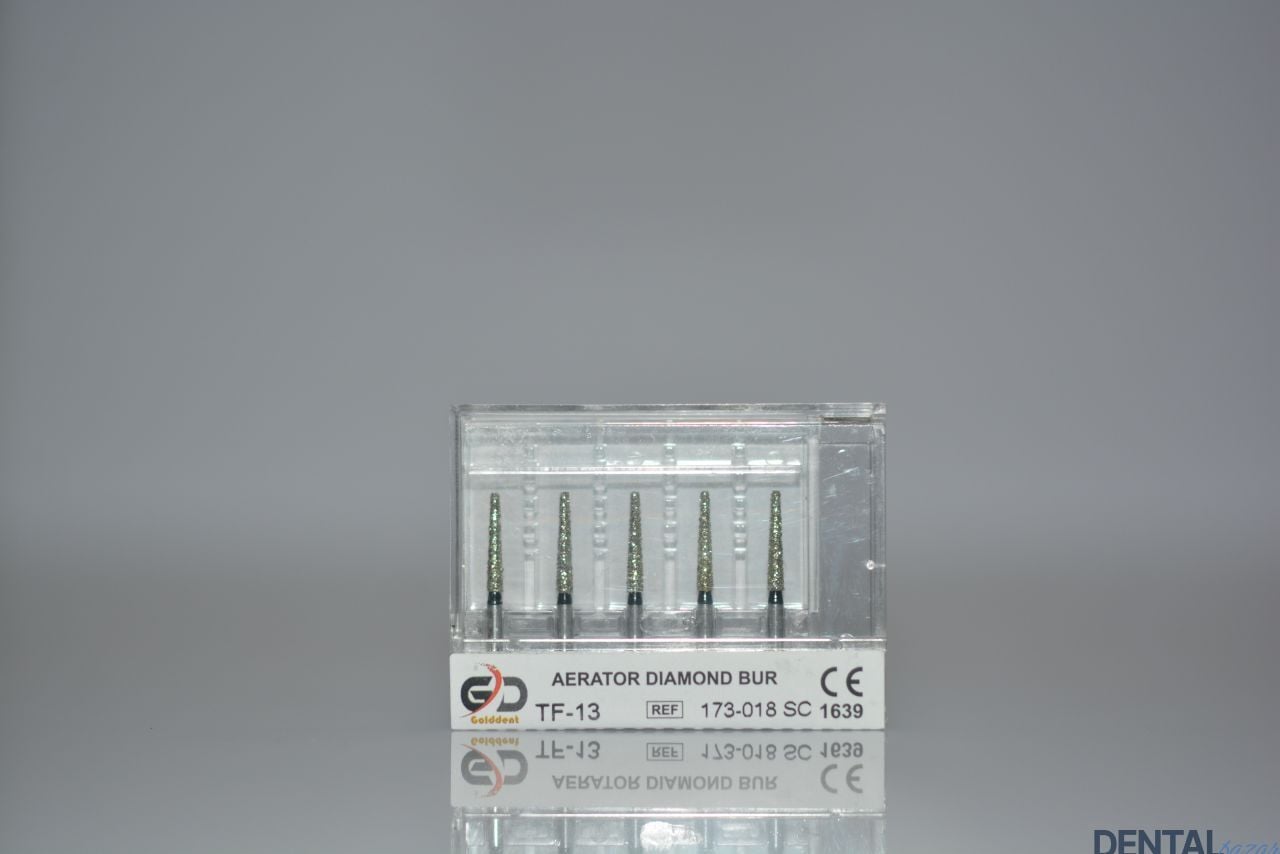 Golddent Elmas Frez TF-13 - 173-018 SC - Düz Uçlu Konik (Siyah Kuşak)