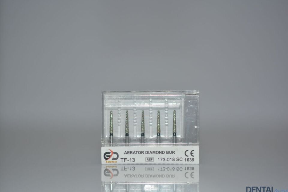 Golddent Elmas Frez TF-13 - 173-018 SC - Düz Uçlu Konik (Siyah Kuşak)