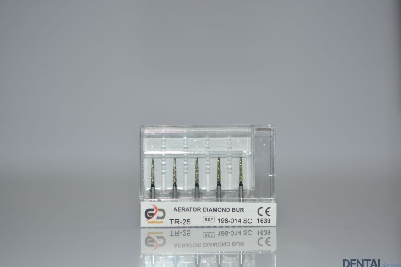 Golddent Elmas Frez TR-25 - 198-014 SC - Yuvarlak Uçlu Konik (Siyah Kuşak)