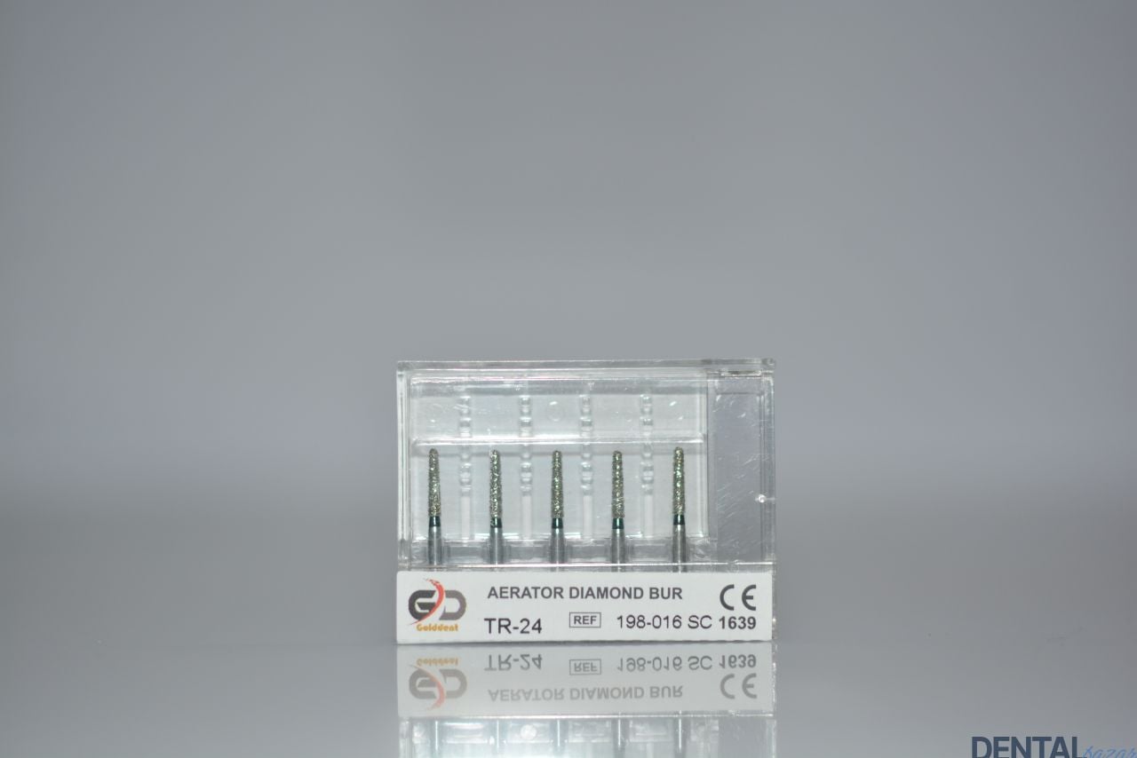 Golddent Elmas Frez TR-24 - 198-016 SC - Yuvarlak Uçlu Konik (Siyah Kuşak)