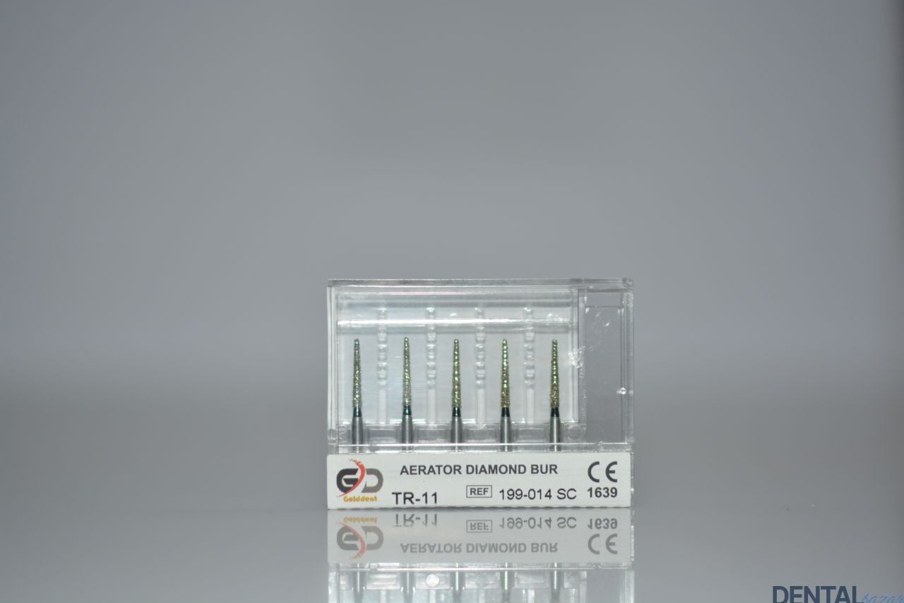 Golddent Elmas Frez TR-11 - 199-014 SC - Yuvarlak Uçlu Konik (Siyah Kuşak)