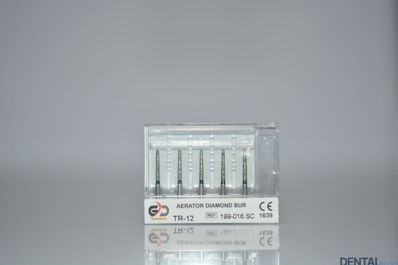 Golddent Elmas Frez TR-12 - 199-016 SC - Yuvarlak Uçlu Konik (Siyah Kuşak)