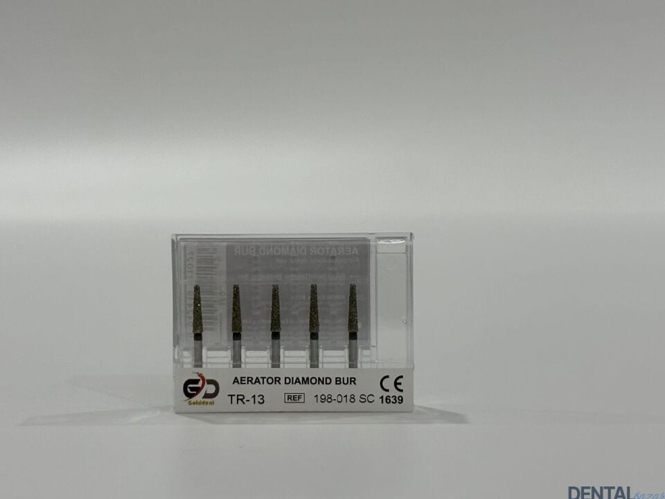 Golddent Elmas Frez TR-13 - 198-018 SC - Yuvarlak Uçlu Konik (Siyah Kuşak)