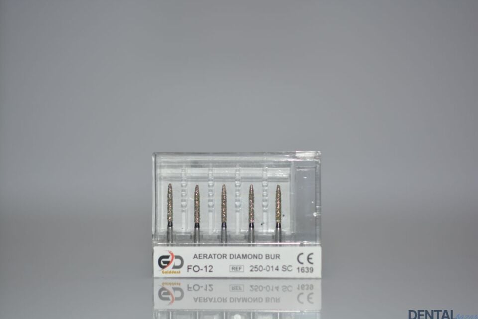 Golddent Elmas Frez FO-12 - 250-014 SC - Alev (Siyah Kuşak)