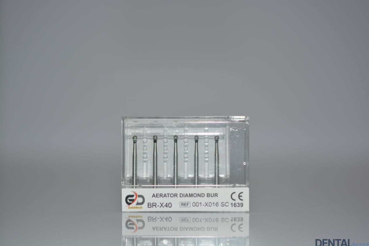 Golddent Elmas Frez BR-X40 - 001-X016 SC - Yuvarlak (Siyah Kuşak)