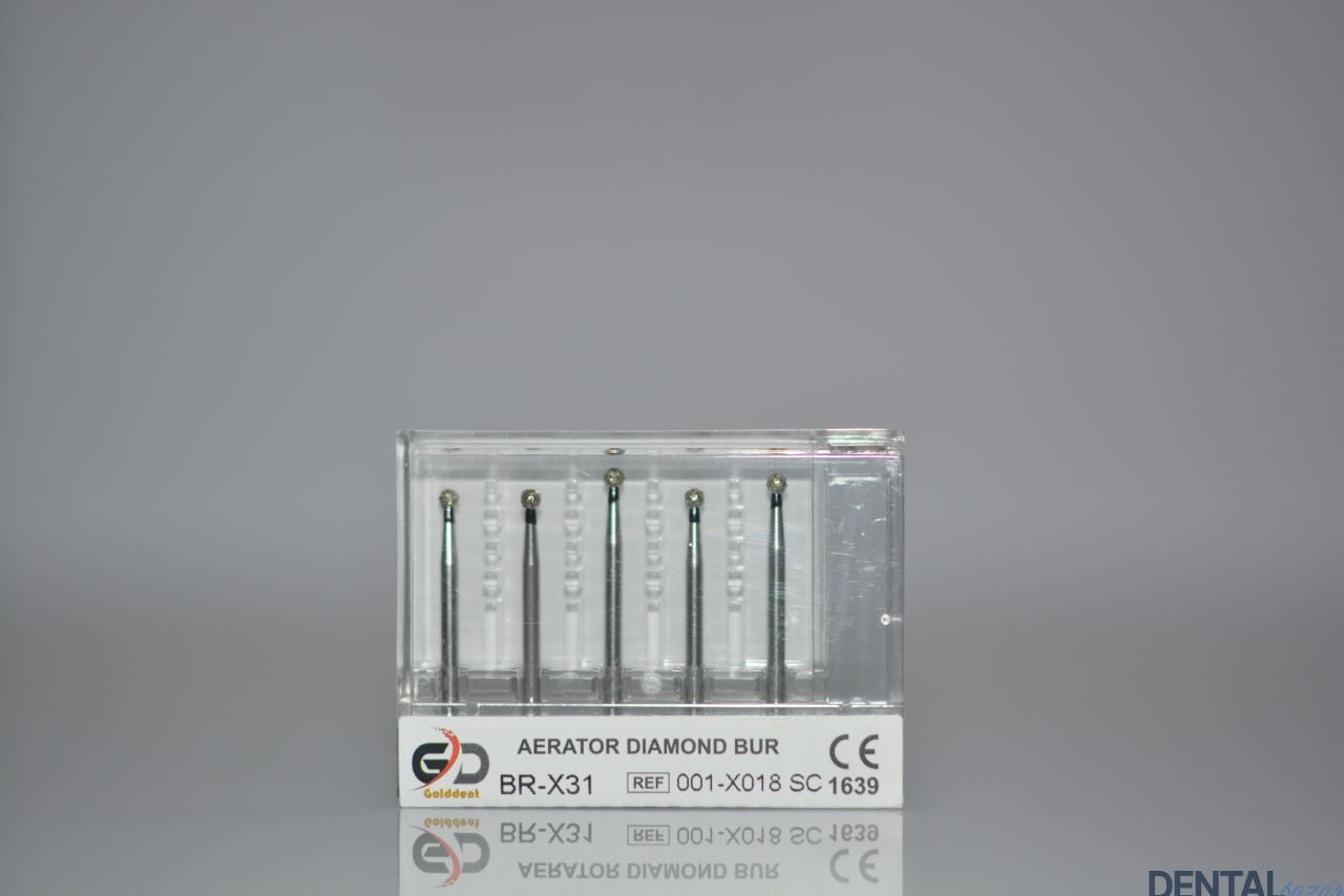 Golddent Elmas Frez BR-X31 - 001-X018 SC - Yuvarlak (Siyah Kuşak)