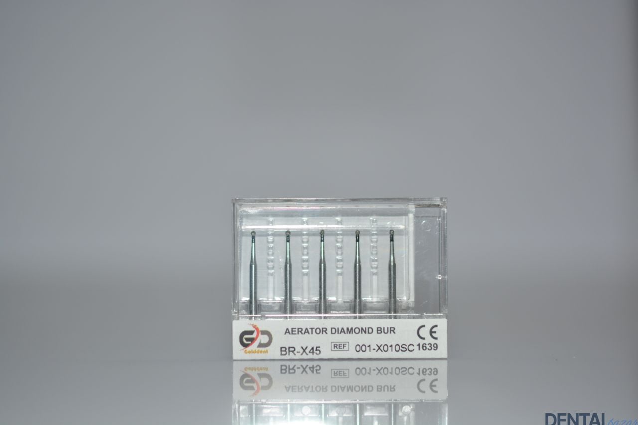 Golddent Elmas Frez BR-X45 - 001-X010 SC - Yuvarlak (Siyah Kuşak)